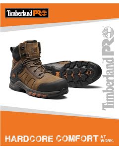 TIMBERLAND PRO HYPERCHARGE LEATHER BOOT - BROWN/ORANGE