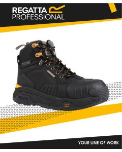 F460 EXOFORT WATERPROOF BLACK SAFETY BOOT S7