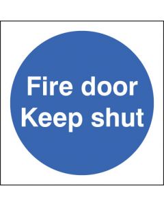 Fire door keep shut Photoluminescent 80x80