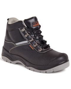 RL044 5 Eyeleted Black Leather Safety Boot