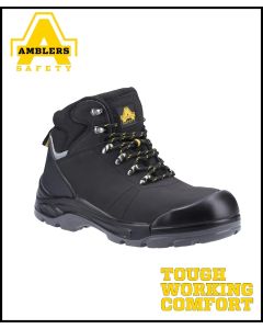 F585 Black Nubuck Safety Boot Dule Density Sole 