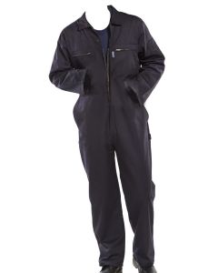 HEAVY DUTY ZIPPED NAVY BOILERSUIT