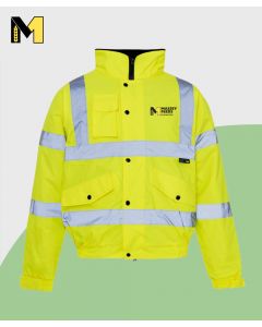 Hi-Vis Bomber Jacket WITH BACK LOGO - Yellow