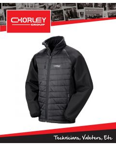 CGM/R237X - TECH TUBE QUILT SOFTSHELL BLACK JACKET