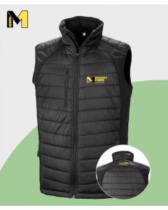 Gilet Body Warmer Black with Front and Nape Logo