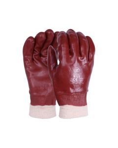 Red PVC Knit Wrist Glove