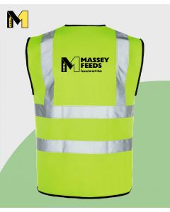 HI VIS STANDARD VEST - WITH BACK LOGO