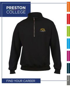 ATA - BLACK 1/4 ZIP SWEATSHIRT