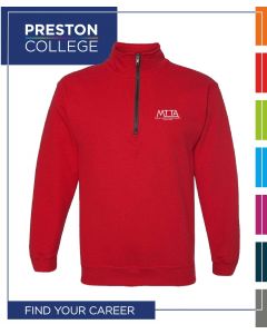 MTTA - RED 1/4 ZIP SWEATSHIRT WITH LOGO