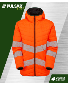 PLUSAR LIFE ORANGE REVERSABLE PUFFER JACKET 