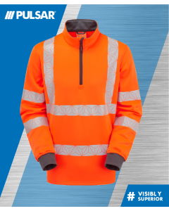 RCT805 PULSAR REACT 1/4 ZIP SWEATSHIRT ORANGE