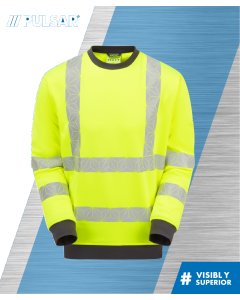 RCT806 PULSAR REACT HI-VIS YELLOW SWEATSHIRT 