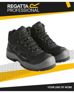 F464 REGATTA LIMESTONE WATERPROOF BLACK SAFETY TRAINER