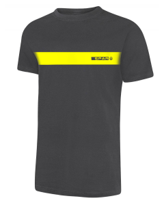 JH07 - CLASSIC CHARGOAL GREY T-SHIRT WITH YELLOW HEAT SEAL