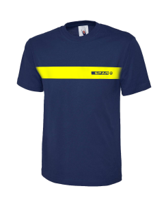 JH07 - CLASSIC NAVY T-SHIRT WITH YELLOW HEAT SEAL