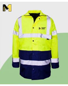 Hi-Vis Traffic Jacket WITH BACK LOGO - Yellow