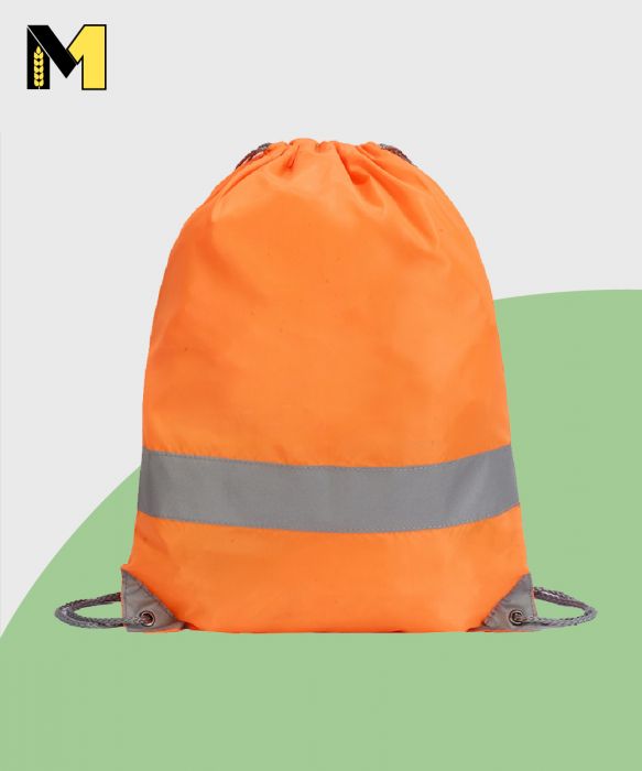 Reflective shop drawstring bag