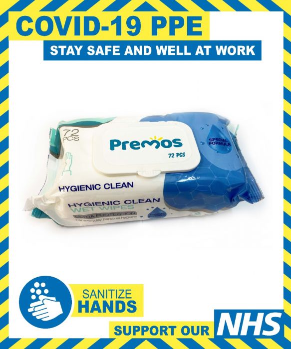 Wet top hand wipes