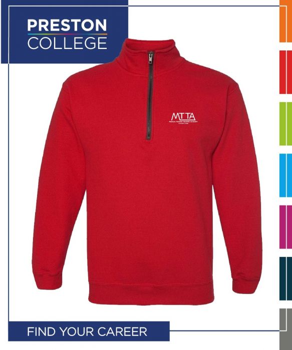 Red half zip pullover shop
